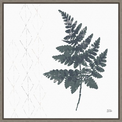 16" x 16" Nordic Fern II by Melissa Averinos Framed Wall Canvas - Amanti Art