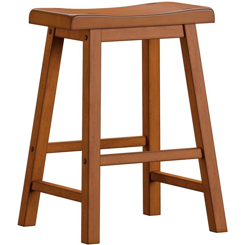 Set of 2 24" Watkins Saddle Seat Backless Counter Height Barstools - Inspire Q, 4 of 11