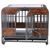 GustoWave 46'' Furniture Style Dog Crates with Removable Trays Wheels Indestructible, Heavy Duty Dog Kennel for Indoor & Outdoor, Brown - 3 of 4