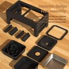Elevated Dog Bowls, Adjusts to 4 Heights, Adjustable Raised Dog Bowl Stand for Small Puppy and Cats, Slow Feeder - 3 of 4