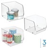 iDesign Stackable Open-Front Storage Bins - Set of 3 - Clear, USA Made - 2 of 4