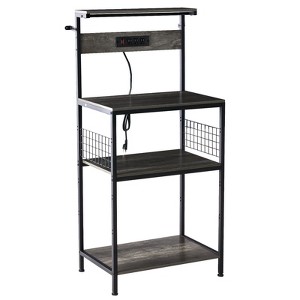 ELJGET Kitchen Bakers Rack with Power Outlet, Adjustable Storage - 1 of 2