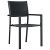 vidaXL 3 Piece Patio Dining Set Black - 4 of 4
