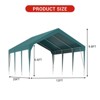 Heavy Duty Carport Outdoor Car Canopy UV Resistant Waterproof Party Tent All-Season Portable Garage Gazebo Shelter for Car, Storage Shed - 3 of 4