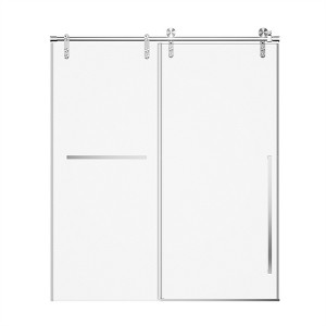 COWLOWN Frameless Sliding Shower Door, Adjustable Shower Screen with Tempered Glass - 1 of 4