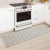Acekool 5x7 Washable Area Rug, Modern Farmhouse Geometric, Non-Slip, Soft Low Pile, Easy Care Neutral Carpet for Living Room, Bedroom,  Light Brown - 4 of 4