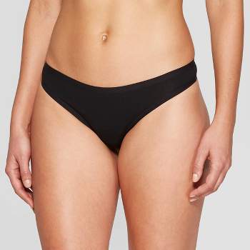Black Cotton Thong Underwear : Target