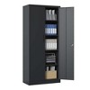 Munora - 72" Metal Garage Storage Cabinet with 4 Adjustable Shelves - Lockable Tool Cabinet with 3-Point Lock System - Black - 3 of 4