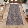Boho Print Washable Rugs Non Slip Low Pile Vintage Floral Traditional Carpet for Living Room - 3 of 4