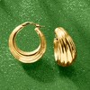 Ross-Simons Italian 14kt Yellow Gold Fluted Hoop Earrings - 3 of 4