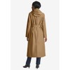 Jessica London Women's Plus Size Double Breasted Long Trench Raincoat - 3 of 4