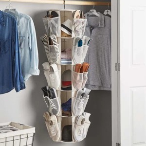5-Tier/40-Pocket Canvas Carousel Organizer - Closet Storage-Hanging Storage - 1 of 4
