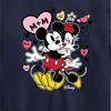Boys' - Disney - Mickey Minnie Heart Graphic Long Sleeve Fleece Sweatshirt - 2 of 4