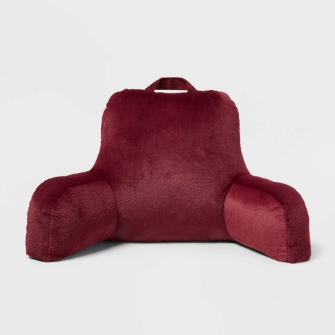 Faux Fur Support Pillow Burgundy Room Essentials