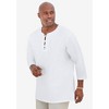 KingSize Men's Big & Tall Gauze Lace-Up Shirt - 3 of 4