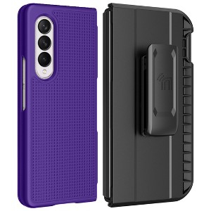 Nakedcellphone Slim Case and Holster Belt Clip with S Pen Holder for Samsung Galaxy Z Fold 3 - 1 of 4
