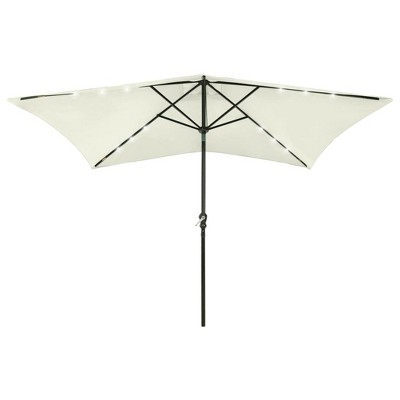 Garden Parasol Green Polyester 6.6 x 9.8 ft Foldable vidaXL