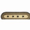 Earth Rugs Oval Stair Tread – Black Stars Design, Braided Jute, Primitive Americana Accent Rug, 27"x8.25" Country Stair Mat - 3 of 3
