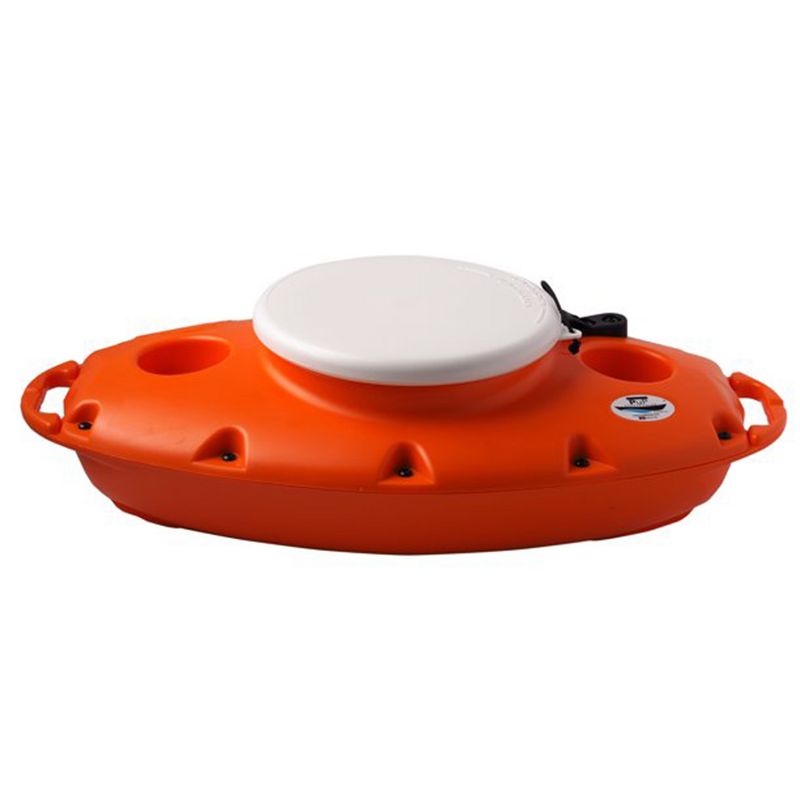 CreekKooler Pup 15 Quart Floating Beverage Water Portable Cooler Portable, Orange w/ 8 Foot Adjustable Position Floating Cooler Tow Behind Rope Strap, 3 of 7
