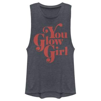 Juniors Womens Lost Gods You Glow Girl Festival Muscle Tee