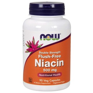 Flush Free Niacin 500mg by Now Foods  -  90 VegCap - 1 of 2