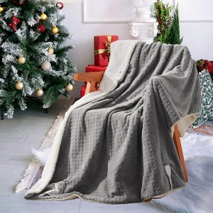 Electric Heated Blanket Throw, Ultra Soft Cozy Flannel Heating Blanket with 5 Fast Heat Levels - 1 of 4