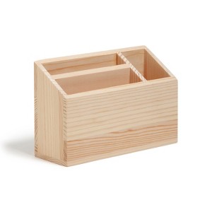 U Brands Magnetic Large Simple Wood Bin Natural - 1 of 4