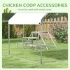 Akoasm 73.5 in. W Wooden Chicken Coop Toy with Perch, Wooden Stand, Ladder & Platform Suitable for 10-15 Chickens-Gray - 2 of 4