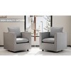 Fabric Modern Single Sofa Chair Set of 2 with Soft Cushions, Comfortable Armchair for Bedroom, Corner, or Reading Room, Easy Assembly - 2 of 4