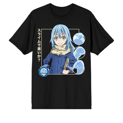 That Time I Got Reincarnated As A Slime Anime Cartoon Mens Black Tee ...