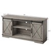 Farmhouse TV Stand for 65 Inch TV, Entertainment Center with Storage and Sliding Barn Doors - 2 of 2