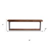 HomeRoots 36" Set Of Two Black And Brown Wood And Metal Two Level Accent Shelf - 3 of 4