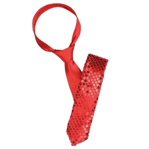 INSPIRE CHIC Men's Halloween Self-Tied Fashion Sequined Shiny Party Costume Neck Ties One Size 1 Pc - 1 of 4