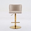 TOAOTBNBO Upholstered Swivel Barstools with Adjusatble Seat, Comfortable Bar Stool with Button Tufted Back, Modern Bar Chair for Dining Room - 2 of 4