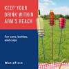Maplefield Stick & Sip - Metal Lawn Stake Beverage Holders - Holds Cans, Bottles, and Cups - Great for Backyards (USA, 6) - 2 of 4