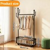 Rolling Clothes Rack with Wheels, 68.9inch Tall Metal Garment Rack with Basket Storage  for Bedroom - 2 of 4