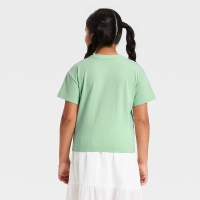 Детские Cat & Jack Girls' Short Sleeve Butterfly T-Shirt - Cat & Jack™ Dusty Mint M — фото 3