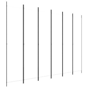 vidaXL 6-Panel Room Divider - Versatile 118.1”x86.6” Space Divider, Made of Durable 100% Polyester Fabric, Foldable Design for Easy Storage, White - 1 of 4