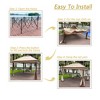 Outdoor 11x 11Ft Pop Up Gazebo Canopy With Removable Zipper Netting,2-Tier Soft Top Event Tent,Suitable For Patio Backyard Garden Camping Area,Coffee - 3 of 4