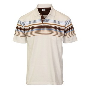 Gioberti Men's Multiple Stripe Polo Shirt - Short Sleeve Yarn Dye - 1 of 2