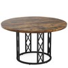 Resenkos Dining Table, Living Room Table,Round Dining Table for 4 People, 47" Kitchen Table with Metal Base,Brown & Black - 2 of 4