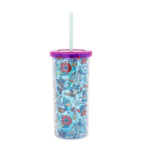 Silver Buffalo Disney Lilo & Stitch Costumes 20-Ounce Carnival Cup With Lid and Straw - 1 of 4