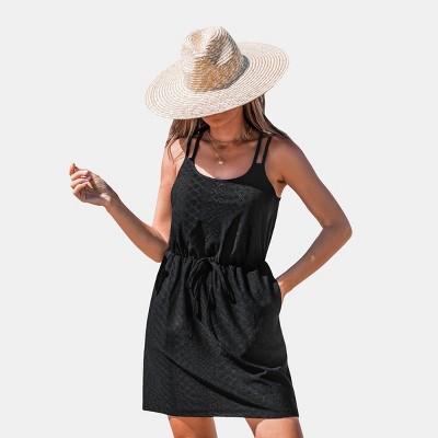 Women's Eyelet Embroidered Sleeveless Beach Cover-Up Dress - Cupshe