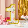 Blue Panda Small Floral Designed Gold Number 1 Pinata, Birthday Pinata, 16.5 x 10.6 x 3 In - 2 of 4