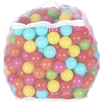 BalanceFrom 2.3-Inch Phthalate Free BPA Free Non-Toxic Crush Proof Play Balls Pit Balls- 6 Bright Colors in Reusable w/ Durable Storage Mesh Bag