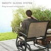 Resenkos Swing Glider Chair,  Outdoor Chair,2-Piece Outdoor Glider Swing, Rocking Chair Set with Curved Armrests, Black - 3 of 4