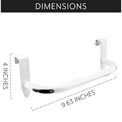 Distressed White Enamel Over Cabinet Towel Holder Set