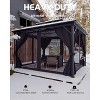 GustoWave 10'x12' Outdoor Double Hardtop Patio Gazebo for Deck, Backyard, Lawn, Garden - 3 of 4