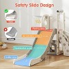 Kinsuite 6 in 1 Indoor Slide for Toddler 1-3 Age - Freestanding Baby Slide, White&Grey - 4 of 4