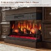 Roman Columns 3-Sided Glass Fireplace TV Stand for TVs up to 85in - 2 of 4